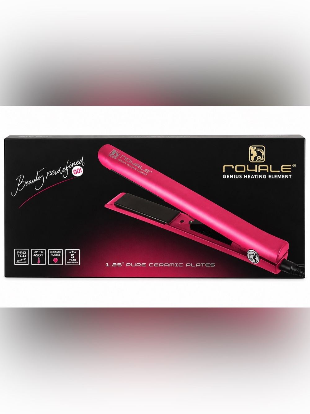 1.25" Ceramic Hair Straightener - Hot Pink